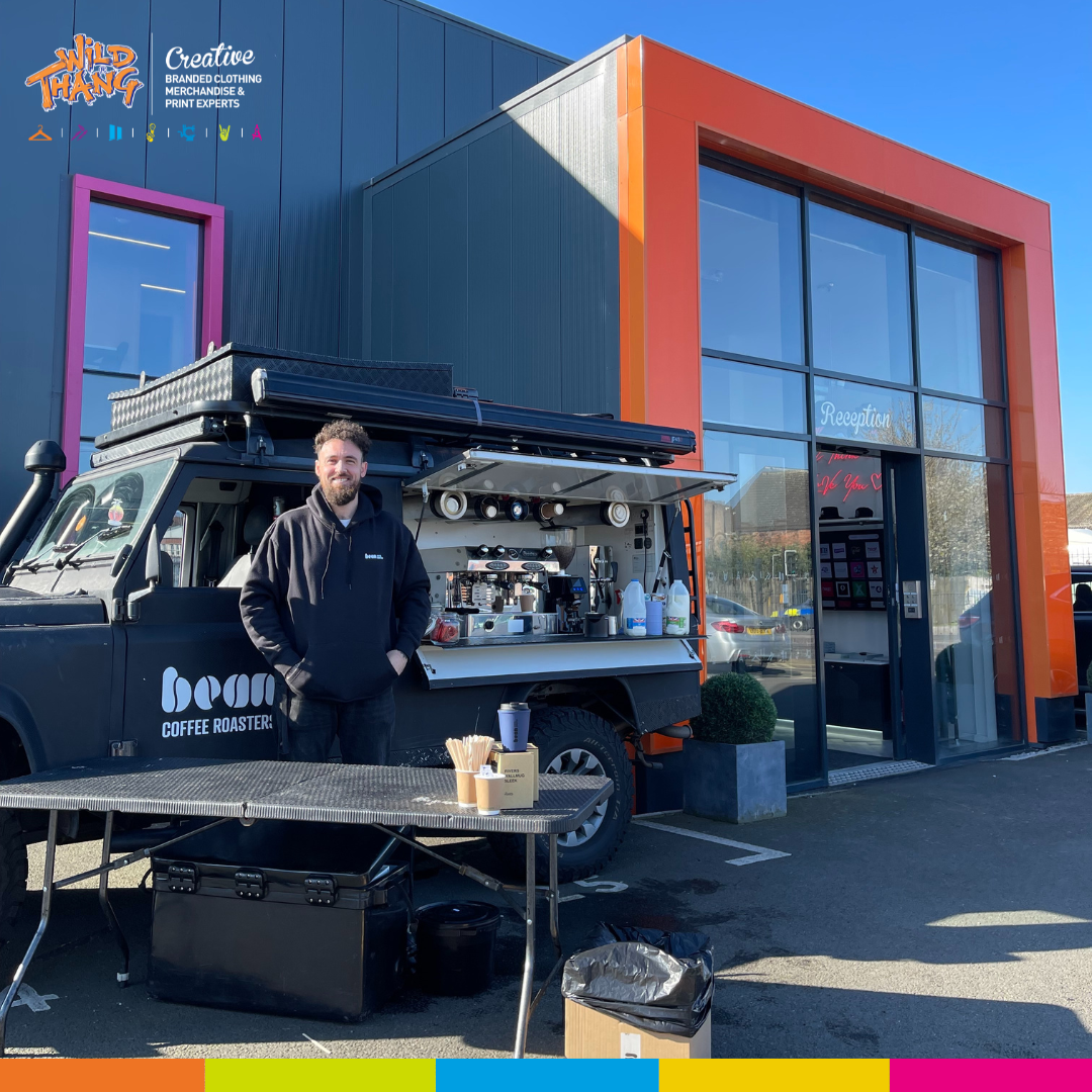 Coffee truck outside of Wild Thang HQ